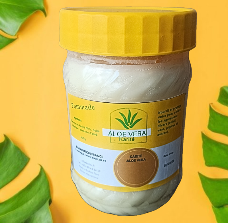 Beurre karité et aloe vera 400g, soin solide – Image 2