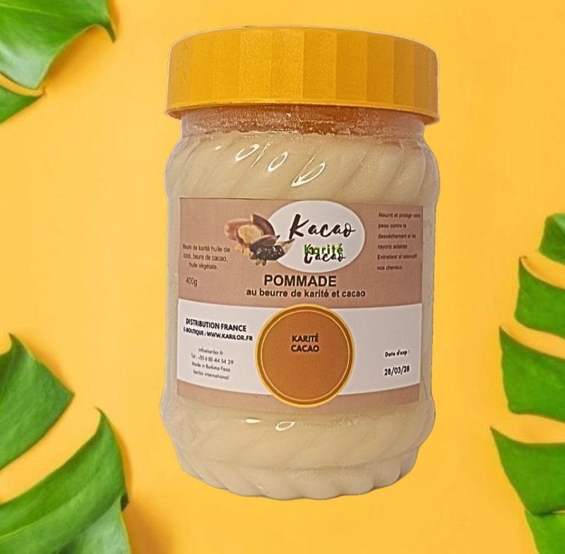 Beurre au cacao et karité 400g, soin solide – Image 2